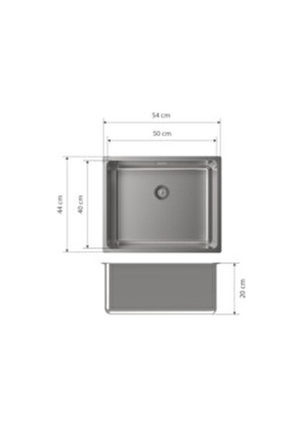 Paslanmaz Çelik Evye 40x50cm (As 359) ve Sifon Takımı modelleri