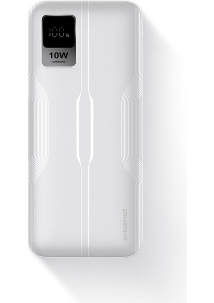 PSM130 Taşınabilir 20W Pd Çıkışı Dijital Göstergeli Şarj Cihazı Powerbank 10.000 Mah Beyaz