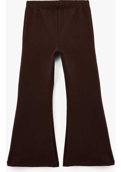 Beli Lastikli Basic Ispanyol Paça Pantolon