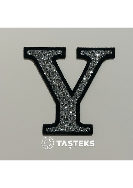 Taşlı Ütülenebilen Veya Sticker Olarak Kullanılabilen 6cm Y Harfi