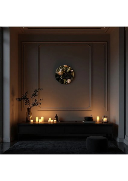 :temperli Cam Daire Tablo, Cam Tablo, Uv Baskı, CTT025