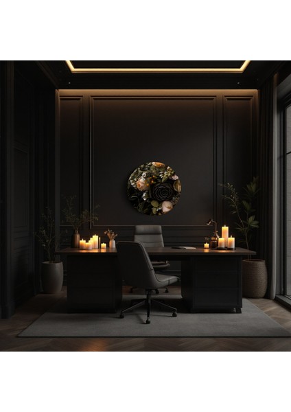 :temperli Cam Daire Tablo, Cam Tablo, Uv Baskı, CTT025