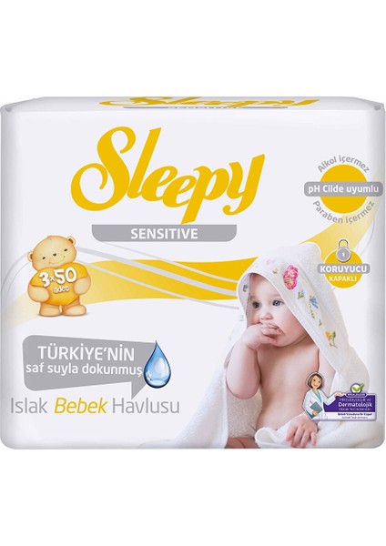 Sensitiv Islak Mendil 3X50 Adet 1 Adet