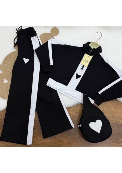 Kız Çocuk Kalplı Nakışlı 3lü Çantalı Takım 4-16 Yaş 12122 fiyatları