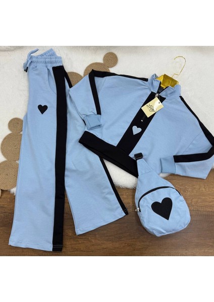 Kız Çocuk Kalplı Nakışlı 3lü Çantalı Takım 4-16 Yaş 12121 fiyatları