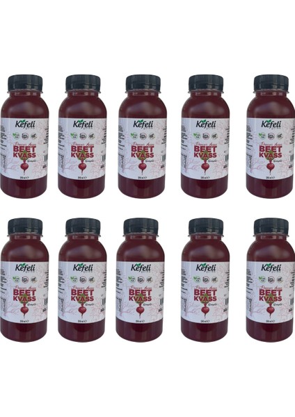 Pancar Suyu Kvass 250ML x 10 Adet Yuvarlak Şişe