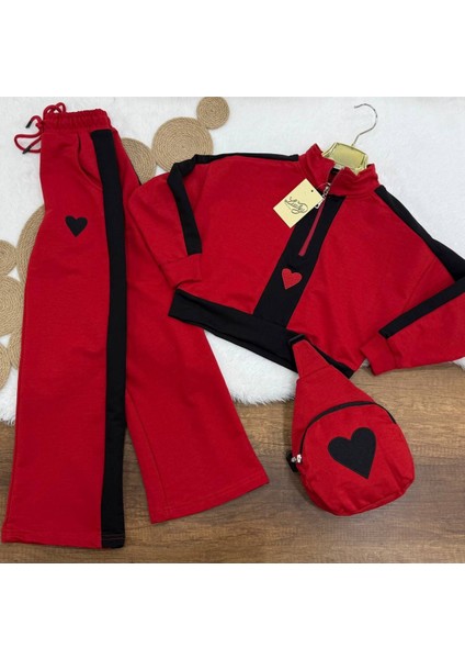 Kız Çocuk Kalplı Nakışlı 3lü Çantalı Takım 4-16 Yaş 12117 fiyatları