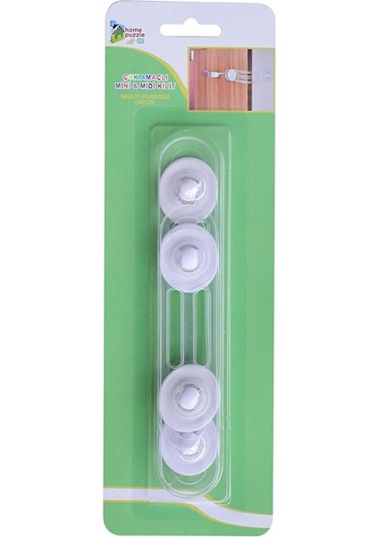 Çok Amaçlı Kilit Mini+Midi 2 Adet Beyaz 1 Adet