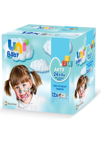 Aktif Bebek Islak Mendil 24+ Ay 12X52 Adet 1 Adet