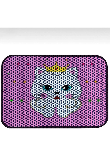 Elekli Tuvalet Önü Desenli Kedi Kumu Paspası | 45X60 cm Kum Toplayıcı Mat fırsatları