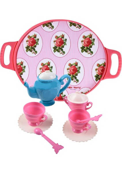 Zuzu Tepsili Çay Seti Pembe 1 Adet