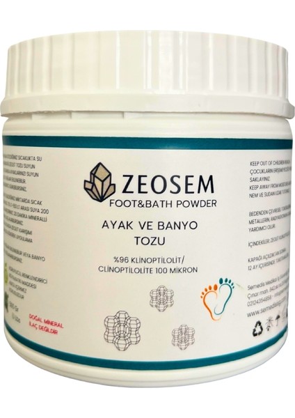 Zeosem Zeolit Ayak ve Banyo Tozu 500GR