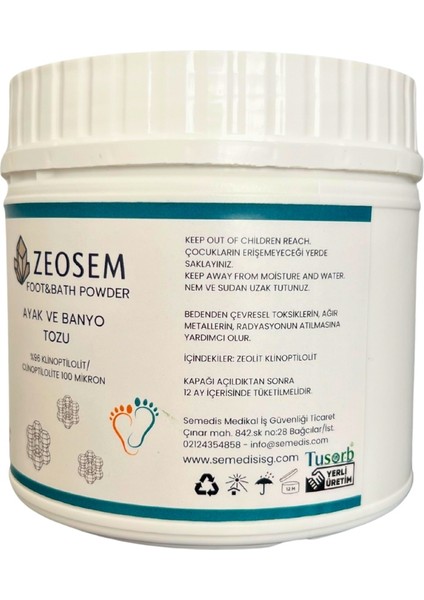 Zeosem Zeolit Ayak ve Banyo Tozu 500GR fırsatları