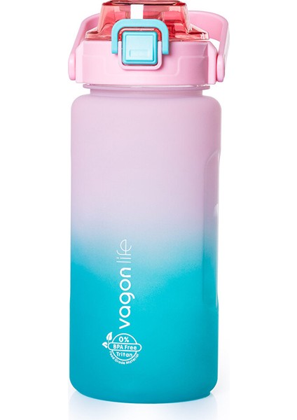 1500 ml Tritan Matara Pembe-Yeşil 1 Adet