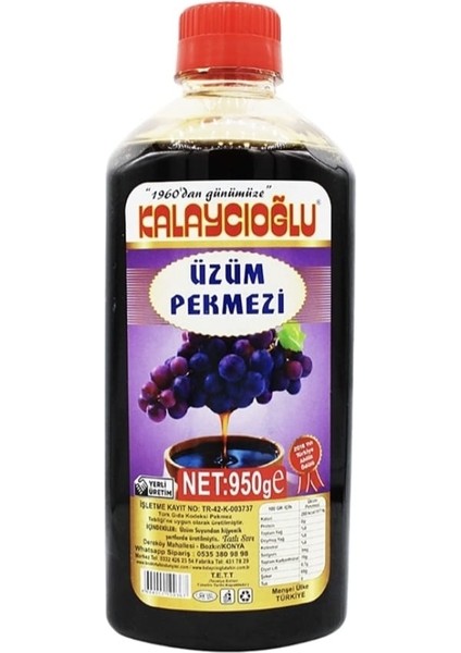 Üzüm Pekmezi 950 G x 10 / 12 / 16 Adet | Doğal ve Geleneksel Pekmez | Yüksek Enerji ve Besleyici Lezzet