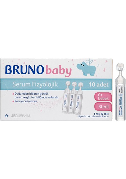 Serum Fizyolojik 5 ml x 10 Flakon 1 Adet