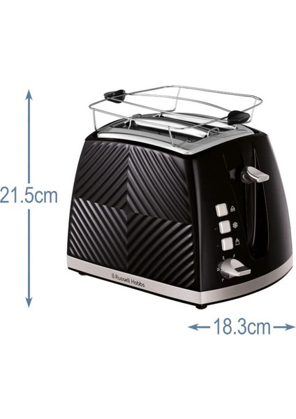 26390-56/RH Groove 2 Dilim Ekmek Kızartma Makinesi - Siyah modelleri