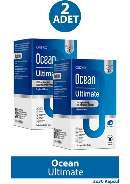 Ocean Ultimate 30 Kapsül 2 Adet