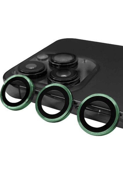 Bfs iPhone 13 Pro Max Raze Metal Kamera Lens - Yeşil