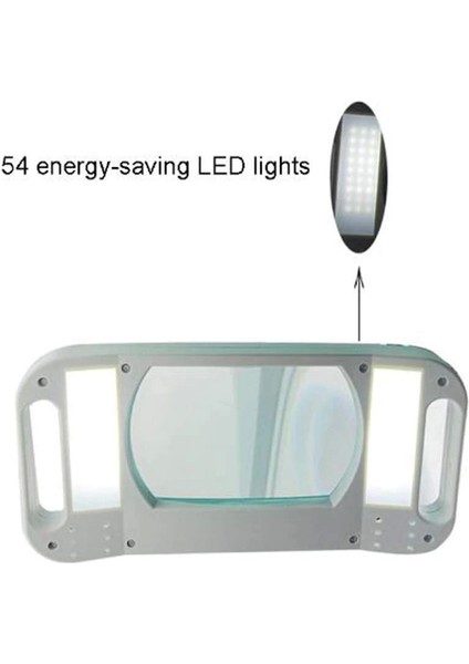 5x 10X Büyüteç LED Işıklı Süper Parlak Enerji Tasarruflu Masa Lambası LT861 fırsatları