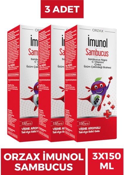 Asfstore Imunol Sambucus Şurup 150 ml 3 Adet