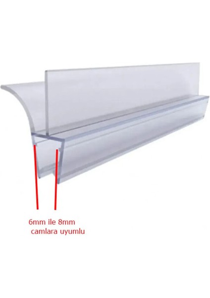 Ayrıntıshop Duşakabin Kapı Çift Taraflı Alt Suluk Fitil 6mm - 8 mm Cam Lar Için fiyatları