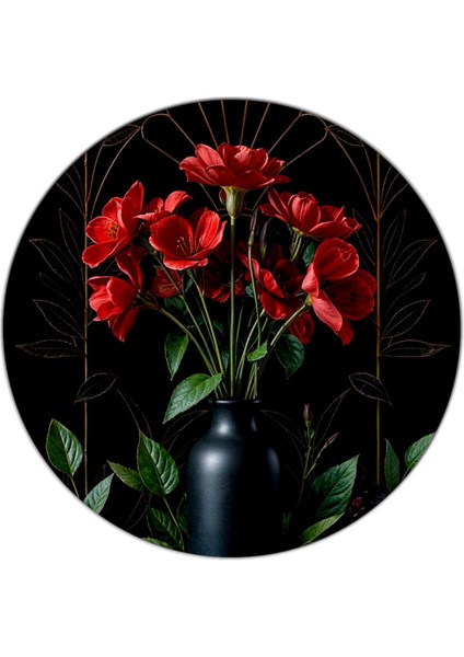 :temperli Cam Daire Tablo, Cam Tablo, Uv Baskı, CTT026