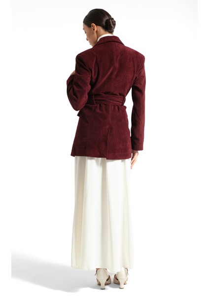 Fitilli Kadife Beli Kuşaklı Ceket modelleri