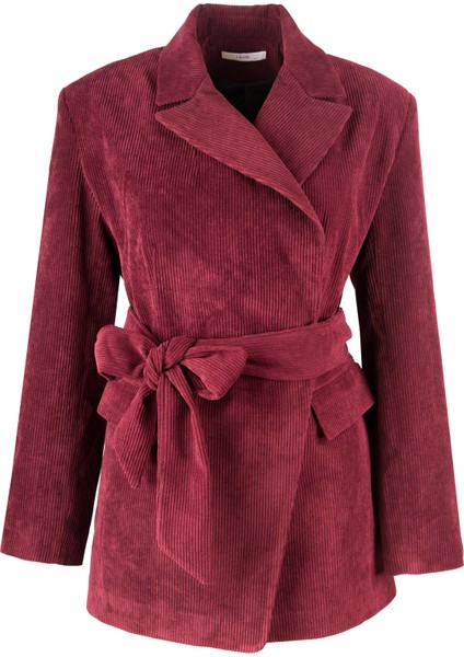 Fitilli Kadife Beli Kuşaklı Ceket indirimleri