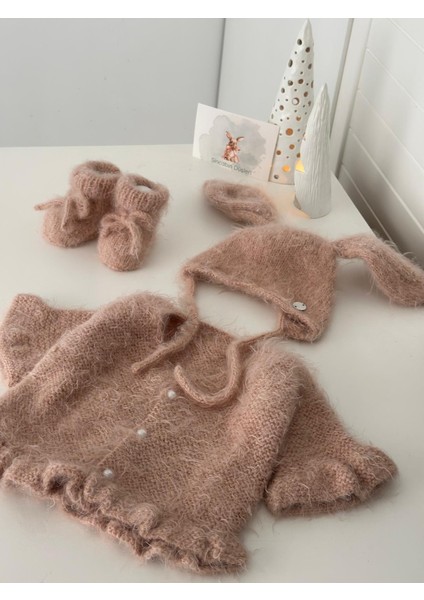 Hoşgeldin Bebek Yenidoğan Hediye Kutusu Kıyafet Takımı Seti El Örgüsü Tasarım Triko Tulum Patik fiyatları