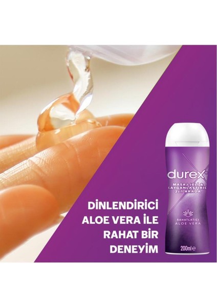 Durex Play 2'si 1 Arada Aloe Vera Rahatlatıcı Etkili Jel 200 ml 2 Adet