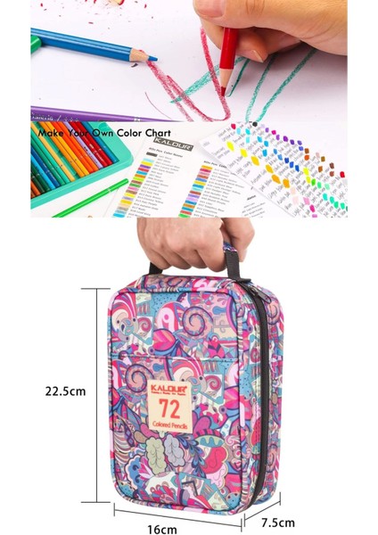 Kuru Boya Kalem Seti 72 Renk, Çantalı (Defter+Kalemtraş Hediyeli) fırsatları