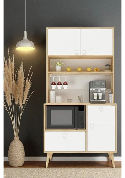 Latte Kahve Köşesi / Çok Amaçlı Dolap / Airfryer Dolabı / Mutfak Organizeri