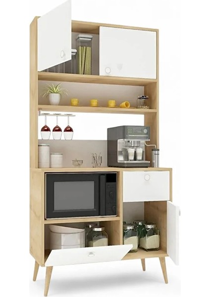 Latte Kahve Köşesi / Çok Amaçlı Dolap / Airfryer Dolabı / Mutfak Organizeri fırsatları