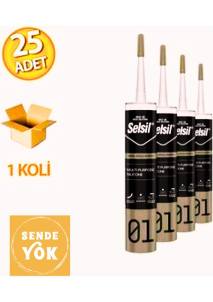 Genel Amaçlı Silikon Şeffaf 280GR (25 Adet)