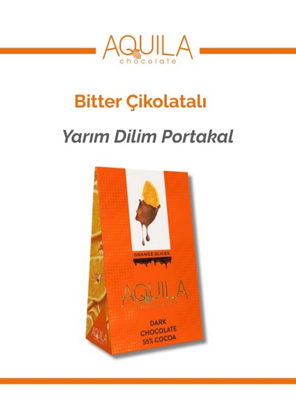 Bitter Çikolata Kaplı Portakal Dilim - 80GR