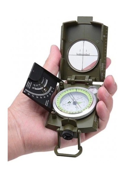 Prizmatik Suya Dayanıklı Işıltılı Pusula ile Kılıfı Askeri Ordu Kamp Yürüyüş Seyahat Için Jeoloji Pusula indirimleri
