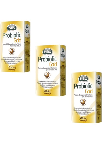 Asfstore Nbl Probiotic Gold 20 Stick Saşe 3 Adet