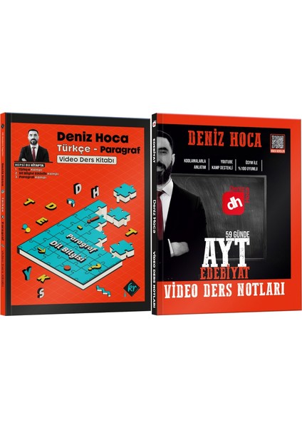 Deniz Hoca Tüm Sınavlar İçin Türkçe ve 59 Günde AYT Edebiyat Video Ders Notları Seti