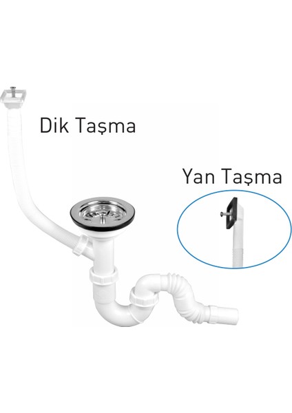 S Tekli Çöp Sifon Körüklü Taşmalı Q32 (Yan) (Derin) (36424) modelleri