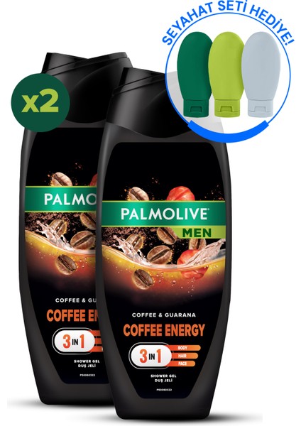 Men Coffee 500 ml Duş Jeli X2 Adet + Seyahat Kiti Hediyeli