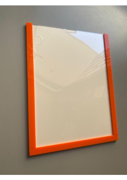 10 Adet A4 Turuncu Belge Sertifika Çerçevesi Kendinden Yapışkanlı Kolay Değiştirilebilir Föylük