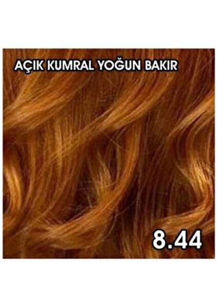 Color 8.44 Bakır Saç Boyası 99 ml Tüm Saç Tipleri için Bitkisel Kök Hücre İçerir