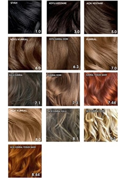Color 8.44 Bakır Saç Boyası 99 ml Tüm Saç Tipleri için Bitkisel Kök Hücre İçerir