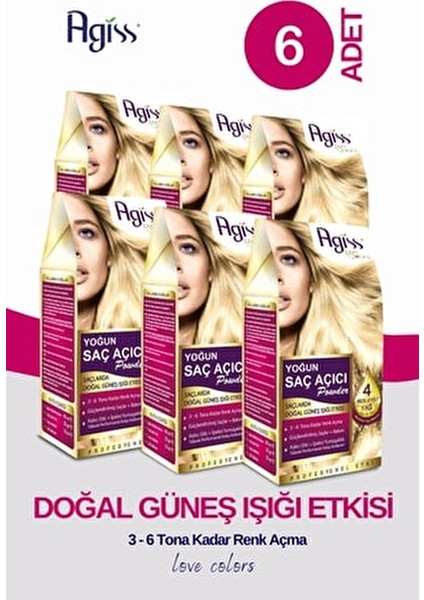 Yoğun Saç Açıcı Powder 6 Adet Canlı Renkler İçin Profesyonel Etki Sağlar fiyatları