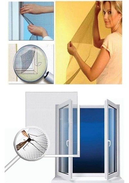 Gv Home® Tüm Cam Pencere Kapılara Uyumlu Tek Kanat Pencere Sinekliği fırsatları