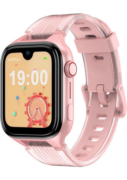 Kidi Pro AMOLED Ekranlı GPS 4G Sim Kartlı Akıllı Çocuk Saati Pembe 2KSW03