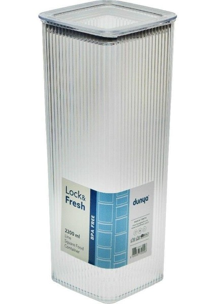 Dunya 2200 ml Kavanoz Çizgi Desenli 32009