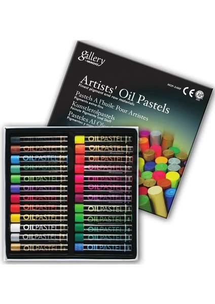 Gallery Artists Oil Pastel 24LÜ Set Metalik + Fosforlu Renkler