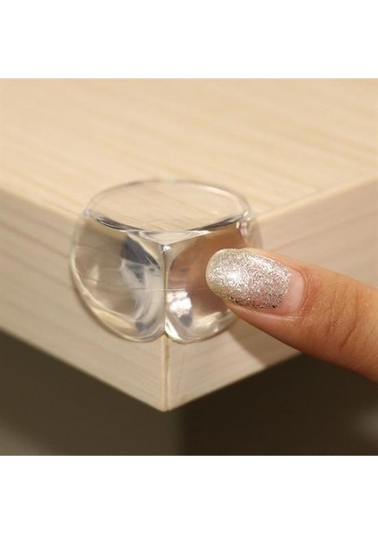 Gv Home® Bebek Çocuk Yumuşak ve Esnek Dairesel Şeffaf Yapışkanlı Güvenlik Köşe Koruyucu (4 Adet) indirimleri
